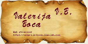 Valerija Boca vizit kartica
